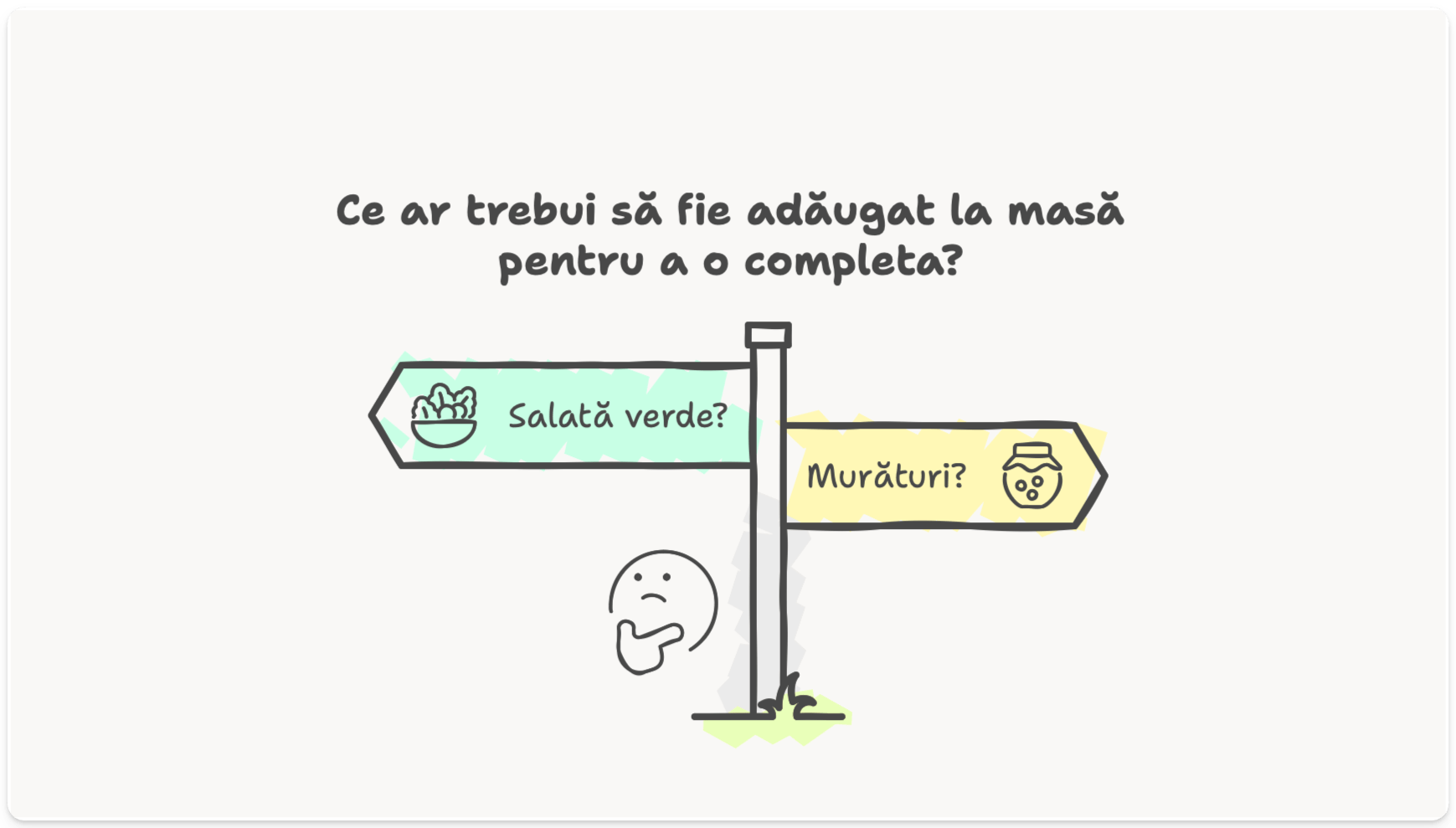  Concept AI de luare a deciziilor ilustrat prin alegerea ingredientelor